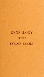 Family record of the descendants of Dr. Edward Taylor_cover