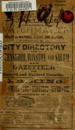 Directory of Greensboro, Salem and Winston, and gazetteer of Forsyth and Guilford Counties [electronic resource] 1884_cover