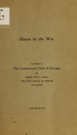 Illinois in the war; an address to the Commercial Club of Chicago_cover