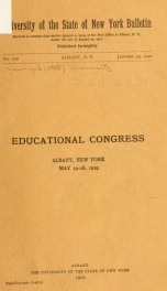 Educational congress, Albany, New York, May 19-28, 1919_cover