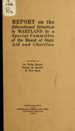 Report on the educational situation in Maryland_cover