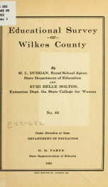 Educational survey of Wilkes County_cover