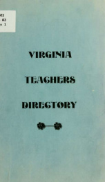 Virginia teachers' directory. [from old catalog]_cover