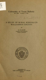 A study of rural schools in Williamson County_cover