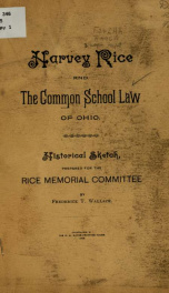 Harvey Rice and the common school law of Ohio_cover