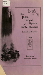 The public school system of Butte, Montana, historical, descriptive and illustrative_cover