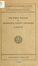 The public schools of Archuleta County, Colorado; a survey_cover