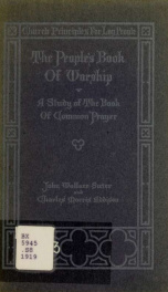 The people's book of worship; a study of the Book of Common Prayer_cover