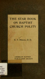 The star book on Baptist church polity_cover