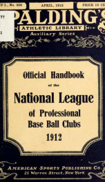 Constitution and playing rules of the National league of professional base ball clubs_cover