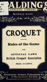 Croquet, rules of the game and official laws, British croquet association_cover