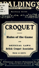 Croquet; rules of the game and official laws, British croquet association_cover