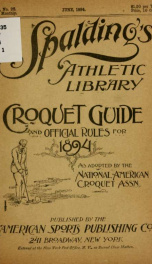 Croquet guide and official rules governing the game_cover