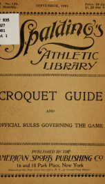 Croquet guide and official rules governing the game_cover