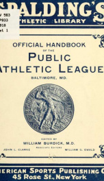 Official handbook of the Public athletic league, Baltimore, Md. .._cover