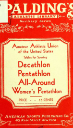 Tables for scoring decathlon, pentathlon, all-around women's pentathlon ..._cover