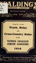 Track, relay and cross-country rules of the National collegiate athletic association_cover