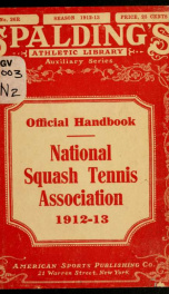 Official handbook, National squash tennis association, 1911/12-_cover