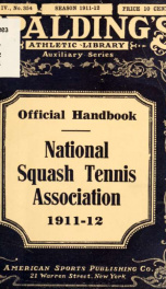 Official handbook, National squash tennis association, 1911/12-_cover