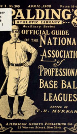 Official guide of the National association of professional base ball leagues for 1901-1904_cover