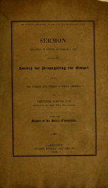 The duty of Christians to pray for the missionary cause : a sermon preached in Boston, November 1, 1827, before the Society for Propagating the Gospel among the Indians and Others in North America_cover
