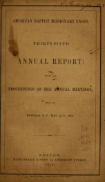 Annual report of the American Baptist Missionary Union_cover