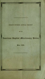 Annual report of the American Baptist Missionary Union_cover