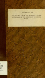 Journal of the second session of the European Central Conference of the Methodist Episcopal Church; August 30 to September 3, 1922, held in the Methodist Theological Seminary, Frankfurt-am-Main, Germany_cover