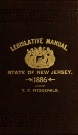 Manual of the Legislature of New Jersey 1886_cover