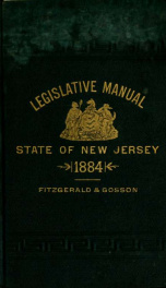Manual of the Legislature of New Jersey 1884_cover