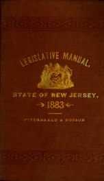 Manual of the Legislature of New Jersey 1883_cover