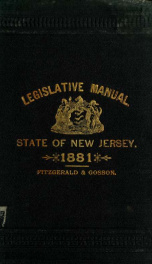 Manual of the Legislature of New Jersey 1881_cover