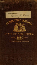 Manual of the Legislature of New Jersey 1880_cover