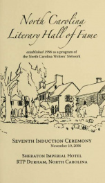 North Carolina Literary Hall of Fame 2006 inductees : Gerald Barrax, Elizabeth Daniels Squire, Fred Chappell 2006_cover