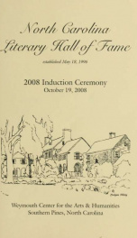 North Carolina Literary Hall of Fame 2008 inductees : James Applewhite, William S. Powell, Lee Smith 2008_cover