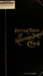 Butter tests of registered Jersey cows 1898_cover