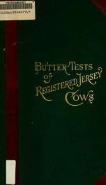 Butter tests of registered Jersey cows 1902_cover