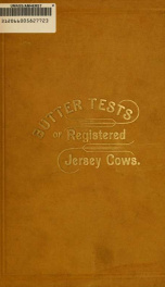 Butter tests of registered Jersey cows v.1 1889_cover
