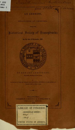 An address, delivered at Chester, before the Historical society of Pennsylvania_cover