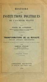 Histoire des institutions politiques de l'ancienne France 6_cover