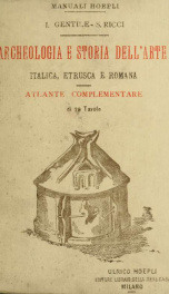 Trattato generale di archeologia e storia dell'arte italica, etrusca e romana.. atlas_cover