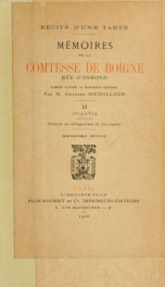 Récits d'une tante. Mémoires de la comtesse de Boigne née d'Osmond, publiés d'après le manuscrit original 2_cover