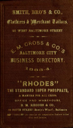 E.M. Cross & Co.'s Baltimore city business directory (1863-1864) 1863-1864_cover