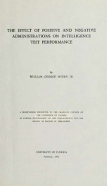 The effect of positive and negative administrations on intelligence test performance_cover