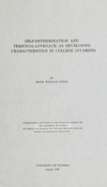 Self-determination and personal approach as developing characteristics in college students_cover