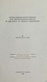 Extraversion-introversion and neuroticism-stability in relation to person perception_cover