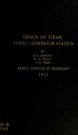 Design of a 20,000 kW steam turbo-generator station_cover