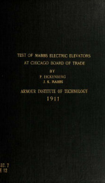 Efficiency test of Mabbs Electric Elevators at the Chicago Board of Trade_cover