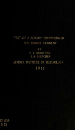 Construction and test of a rotary transformer for direct current_cover