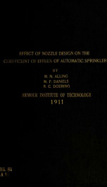 The effect of nozzle design on the coefficient of efflux of automatic sprinklers_cover